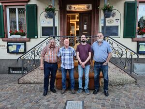 Unser wieder gewählter Vorstand v.l.n.r. Rainer Sütterle, Walter Tscheulin, Artur Beckert, Werner Eble